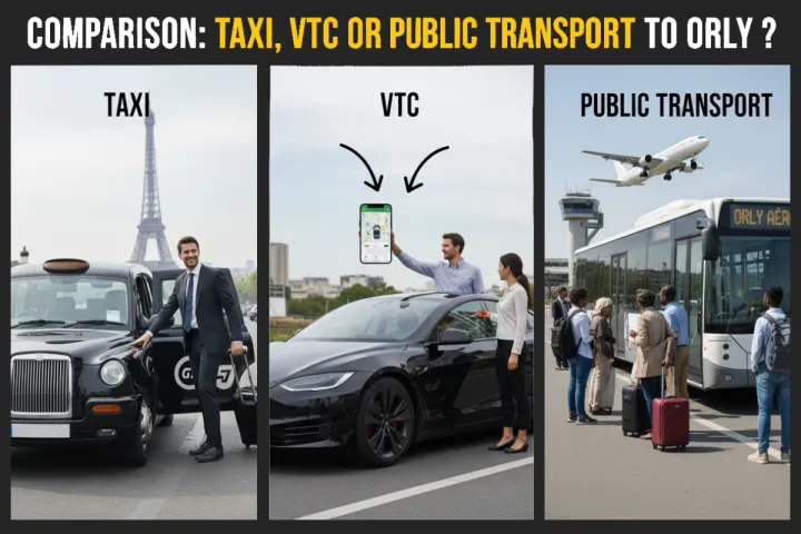 Comparaison : Taxi, VTC ou transport en commun pour aller à Orly ?