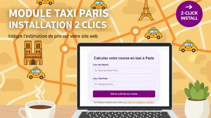 Installer le widget d’estimation TaxiFinder